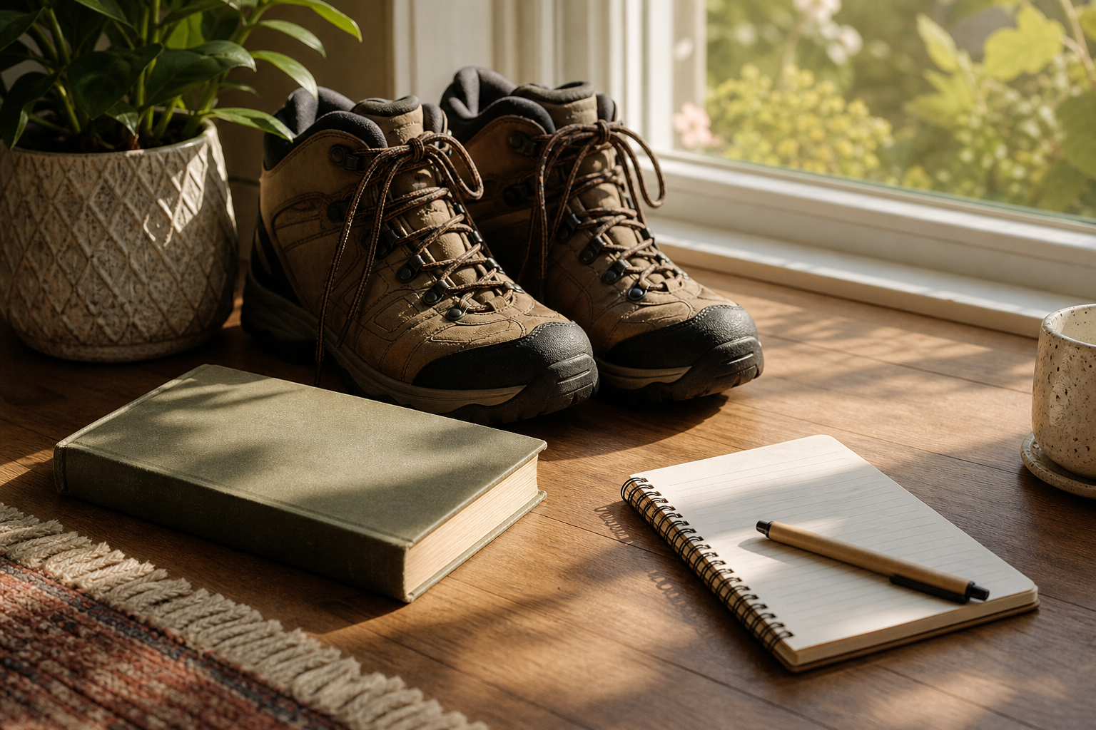 Experiência consciente: livro, passeio e orçamento no caderno